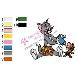 Tom and Jerry Embroidery Design 08